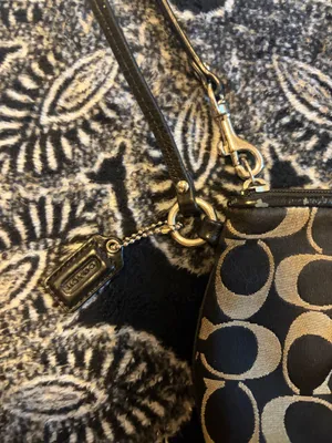 Vintage Coach Wristlet Wallet Black thumbnail 8
