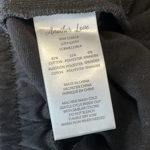 Another Love Womens Drawstring Cotton Blend High Waist Shorts Black Size‎ Medium thumbnail 5