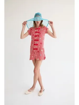 Tach Almudena Terry Cloth Mini Dress Orange Womens Size Medium thumbnail 4