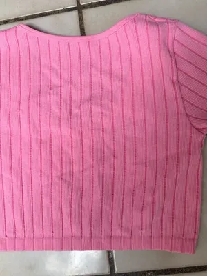 Brand New Zara SEAMLESS TOP Pink Size Large thumbnail 11