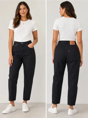 Levi's Black 80s Mom Jeans High Rise NWT Sz 27 x 30 thumbnail 2