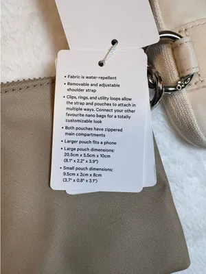 Dual pouch sling bag in beige by Lululemon thumbnail 4