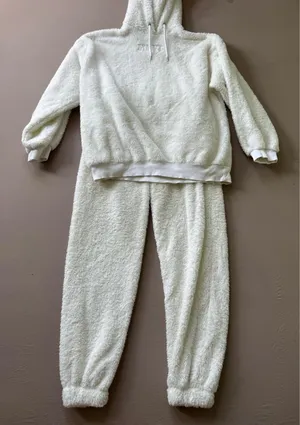 Boohoo teddy fleece lounge tracksuit set thumbnail 1