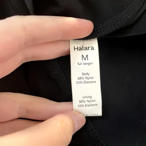 Halara full length‎ black leggings women's M nylon elastane high waisted pockets thumbnail 7