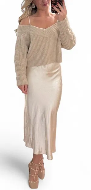 Anthropologie Maeve Silk Sweater Midi Dress thumbnail 1