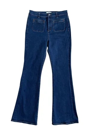 Loft The Slim Flare Jeans Women’s Size 30/10 Super High Rise Boho Festival thumbnail 1