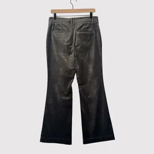 Anthropologie Maeve Womens Pants Gray Velvet Bootcut Stretch High Rise Size 6 thumbnail 3
