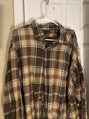 Bass Pro Button Shops Plaid Down Flannel Shirt thumbnail 6