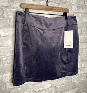 Lululemon Scuba High Rise Mini Skirt Velvet NWT Size XL (NFAL) LW8AL9S thumbnail 2