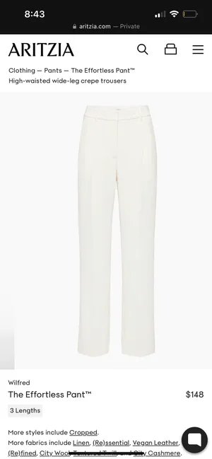 Aritzia Wilfred The Effortless Pant thumbnail 8