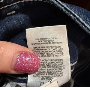 Express Dark Denim Jean Shorts thumbnail 8