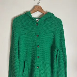 Charter club ladies Green Hooded Cardigan knit button up Sweater‎ size large thumbnail 2