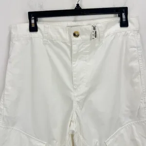 Madewell The Barrel Leg Utility Pant Garment Dyed Twill White Cargo US 4 NWT thumbnail 8