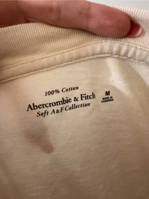Abercrombie & Fitch Cotton Champagne T-shirt Graphic Tee Short Sleeve Medium thumbnail 5