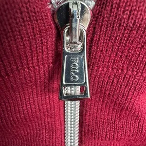 Polo Golf Ralph Lauren Women’s Cashmere Full Zip Sweater Burgundy Size L thumbnail 2