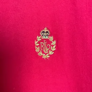 Vintage Lauren Ralph Lauren T-Shirt Red FLAWS Short Sleeve Crest Logo Women‎ Lrg thumbnail 11
