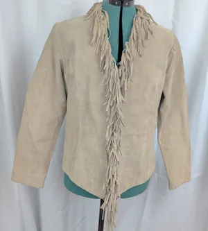 Dialogue Ladies' Vintage Suede Fringed Jacket Small thumbnail 1