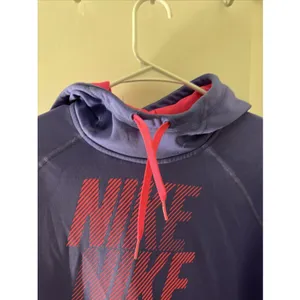 Nike Women's Therma-Fit Hoodie Sweatshirt Size L Purple Pink thumbnail 2