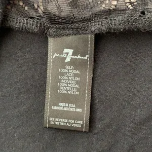 7 For All Mankind Black Sheer Tank Top Lace M thumbnail 5
