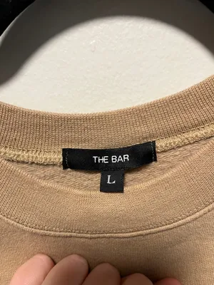 THE BAR Varsity Chocolate Chip, Brown/Tan Crewneck Sweatshirt, Size L thumbnail 6