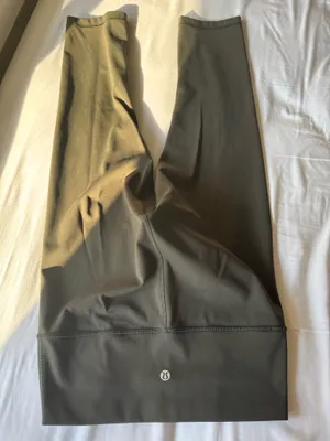 Lululemon Align High Rise Crop Leggings Dark Olive Green Size 6 thumbnail 1