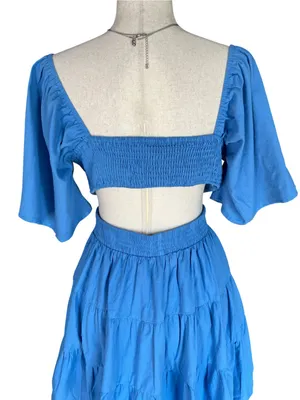 Shy Velvet Cutout Crossover Elastic Waist Casual Party A-Line Mini Dress thumbnail 10