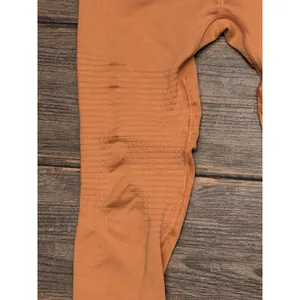 Alphalete High Rise Seamless Butt‎ Scrunch Leggings Burnt Orange Medium Yoga Gym thumbnail 10