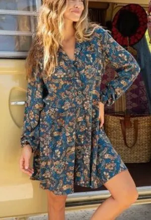 NWT Natural Life Floral Paisley Mini Dress Size XL thumbnail 1
