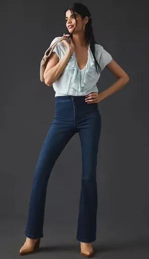 Anthropologie Pilcro High Rise‎ Flare Bootcut Trouser Jeans Womens Size 2 thumbnail 1