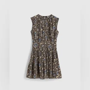 Madewell Amor Floral Mini Dress Size M NWT Cotton Sleeveless Blue Tan thumbnail 2