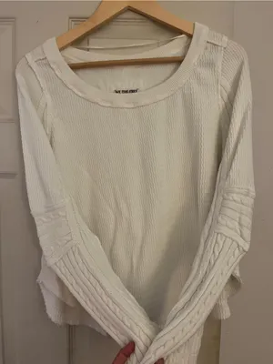 FREE PEOPLE SWINGING CABLE CUFF TOP sz M thumbnail 5