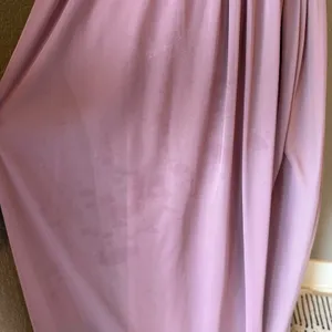 Azazie Leah Vintage Mauve Plunge Beaded Waist Maxi Dress Size 8 thumbnail 6