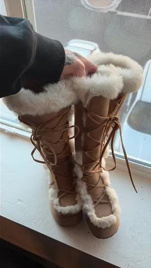 brown suede demonias thumbnail 3