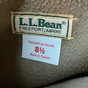 Vintage LL Bean Tan Canvas Leather Riding Equestrian boots 8.5 Neutral Classic thumbnail 5