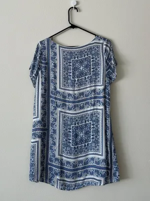 Blue Bandana Print Dress thumbnail 7