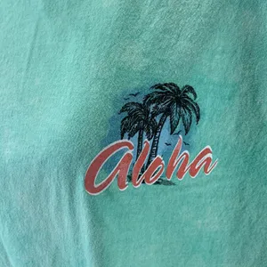 Disney LILO & Stitch Tie Dye Crew Neck Sea Green and White Crop Tee Size… thumbnail 2