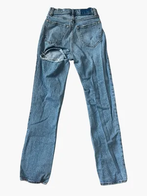 Abercrombie & Fitch 90s Straight Ultra High Rise Distressed 0R thumbnail 3