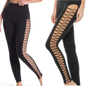 Alo Yoga Highline Lace Up Leggings Black Women’s Size Small thumbnail 2