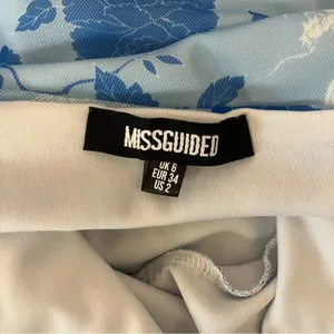 Missguided Blue Dragon‎ Floral Ruched Bodycon Mini Dress Y2K Size 2 Going Out thumbnail 10
