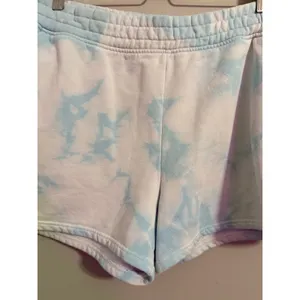 Fabletics Tie‎ Dye Sweat Shorts Blue White XL Lounge Casual Athleisure thumbnail 2