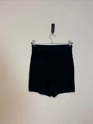 FREE PEOPLE Beach‎ Malibu Surf Short Knit Sweater Shorts Black Size Small thumbnail 2
