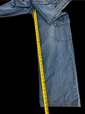 wild fable Strapless Denim Cargo Jumpsuit in Blue thumbnail 9