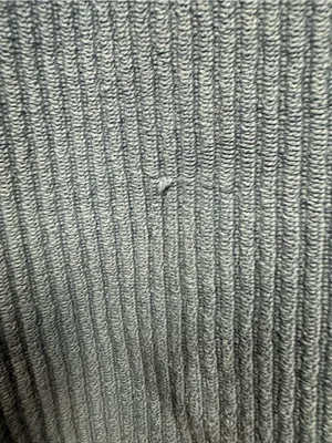 Aerie American Eagle Blue Ribbed Knit Cropped Hoodie Size L thumbnail 3