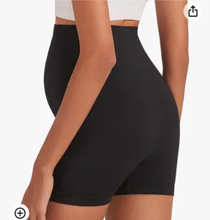 Enerful Women's Maternity Shorts Biker Summer Soft Seamless Pregnancy Yoga Workout Active Short Leggings Over Belly 5"/8" thumbnail 8