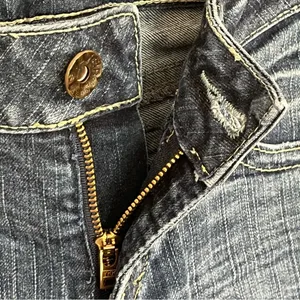 Silver Aiko Bootcut Jeans Women’s Size 28x31 Thick Stitch Dark‎ Denim Low Rise thumbnail 6