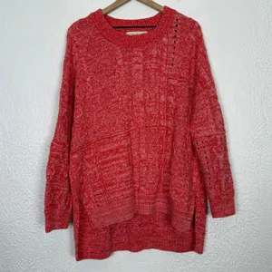 Pilcro Anthropologie Jasmine Cable Knit Oversized Tunic Sweater Size Medium thumbnail 2