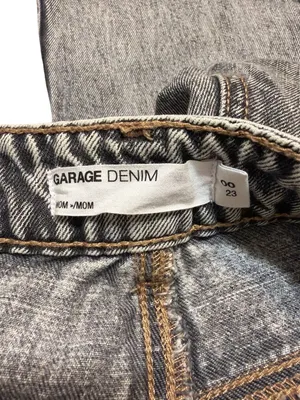 Garage Denim Mom Jeans Black Acid Wash Relaxed Fit Cotton Size 00 thumbnail 5