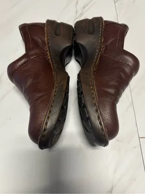 BOC Peggy Dark Brown Pebbled Comfort Slip On Clogs Women 8 thumbnail 3