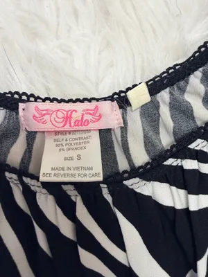Vintage Y2K Halo Zebra Print Babydoll Top - Size S thumbnail 2