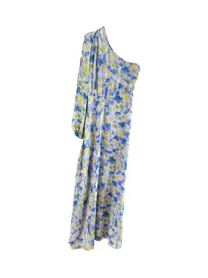 Women's ASTR The Label One Shoulder Floral Dress XS Blue Yellow thumbnail 10
